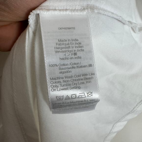 Madewell Cotton Perfect Crewneck Tee Sz 2XS White Short Sleeve Pullover Stretch - Picture 8 of 9